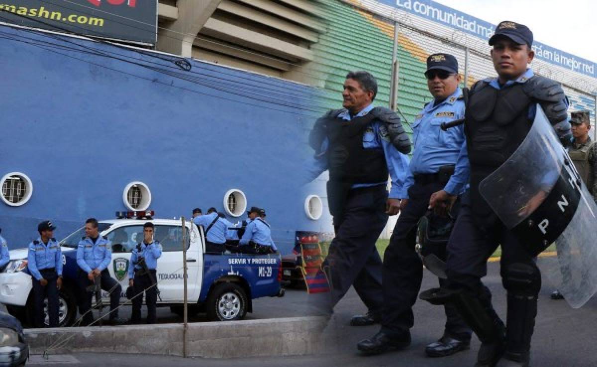 La Policía blinda el estadio Nacional previo al duelo Motagua-Olimpia