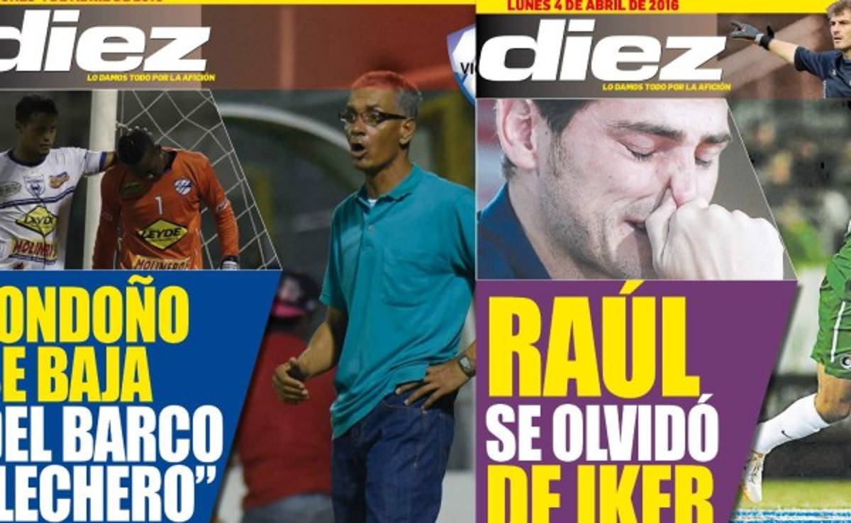 Las portadas digitales de DIEZ de este lunes 4 de abril de 2016