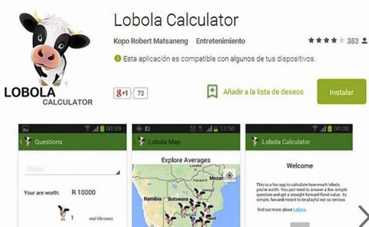 Una app que te indica cuantas vacas cuesta tu novia