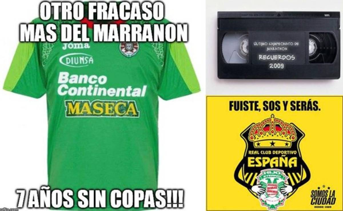 Crueles memes contra Marathón por su eliminación ante Real España