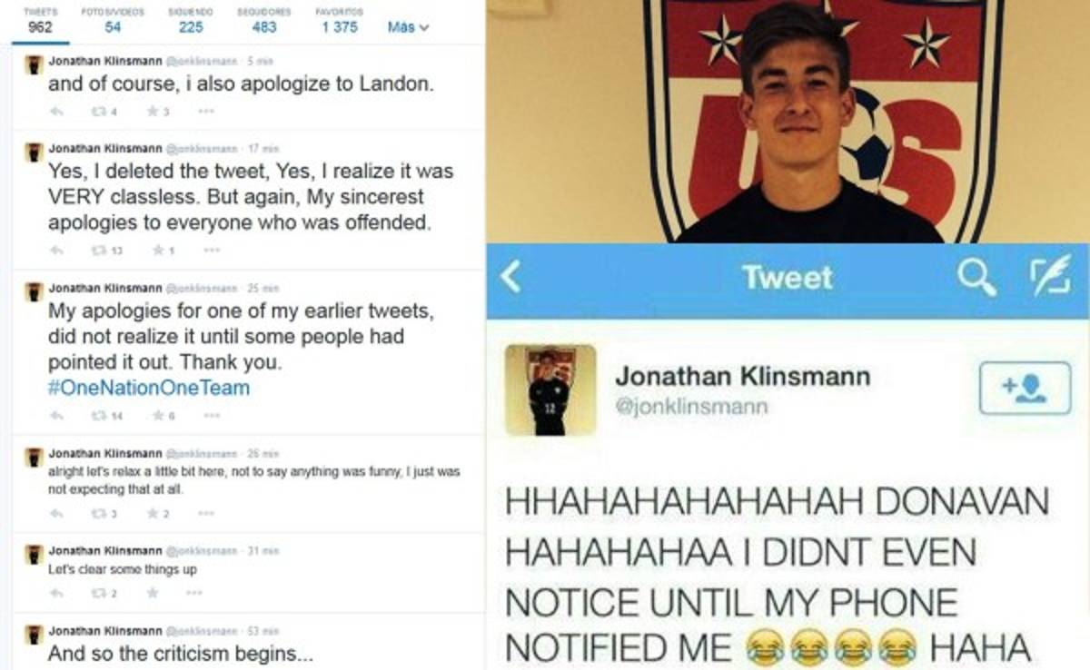 Hijo de Klinsmman se burló de la no convocatoria de Donovan