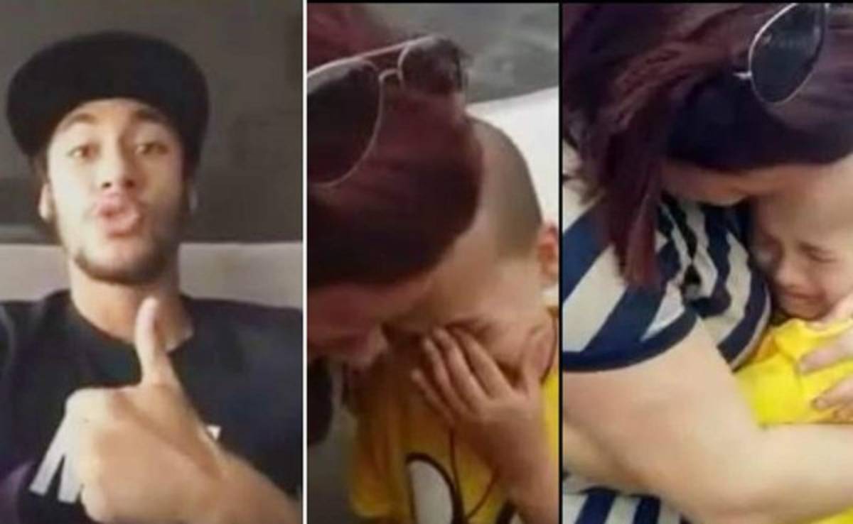 VIDEO: Mensaje de Neymar que hizo llorar de emoción a un niño
