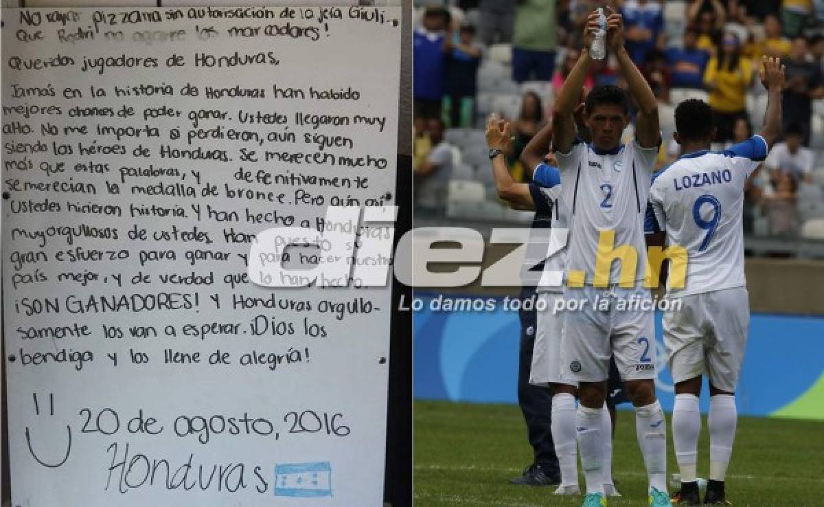 La emotiva carta de una niña de 11 años a la Selección olímpica de Honduras
