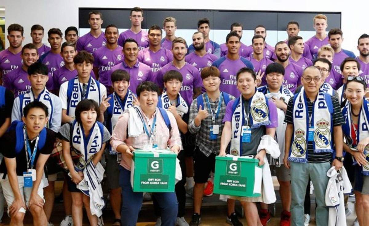 Los jugadores del Real Madrid acuden a la tienda de Microsoft en Nueva York