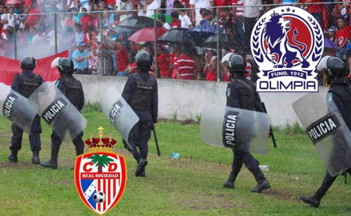 Solo 100 Policías cuidarán el duelo entre Real Sociedad y Olimpia