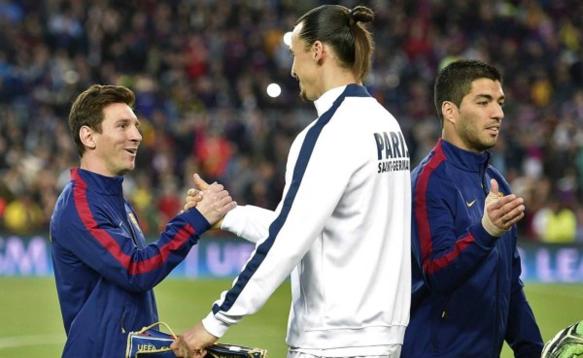 VIDEO: El cariñoso abrazo entre Zlatan Ibrahimovic y Messi