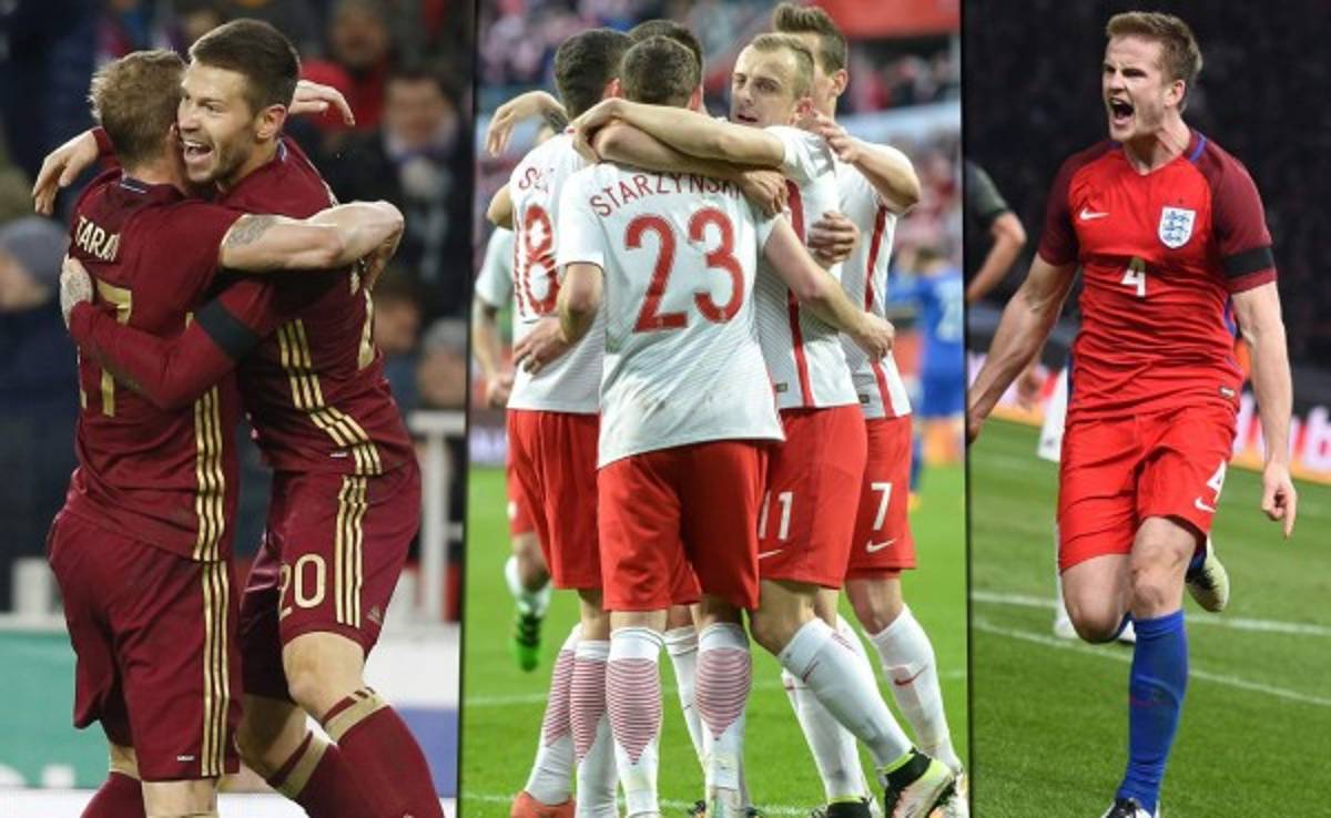 Inglaterra revuelca a Alemania; Rusia y Polonia golean y Croacia empata