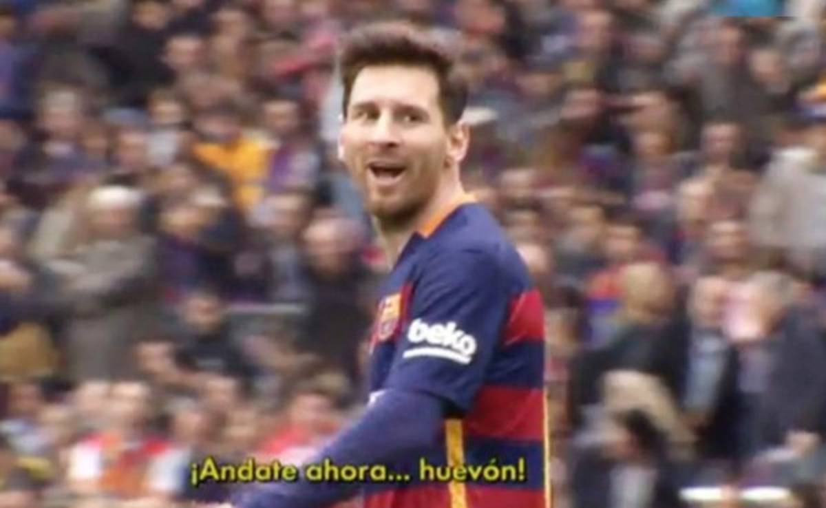 Messi al arquero del Espanyol: 'Andate ahora huevón... bobo'