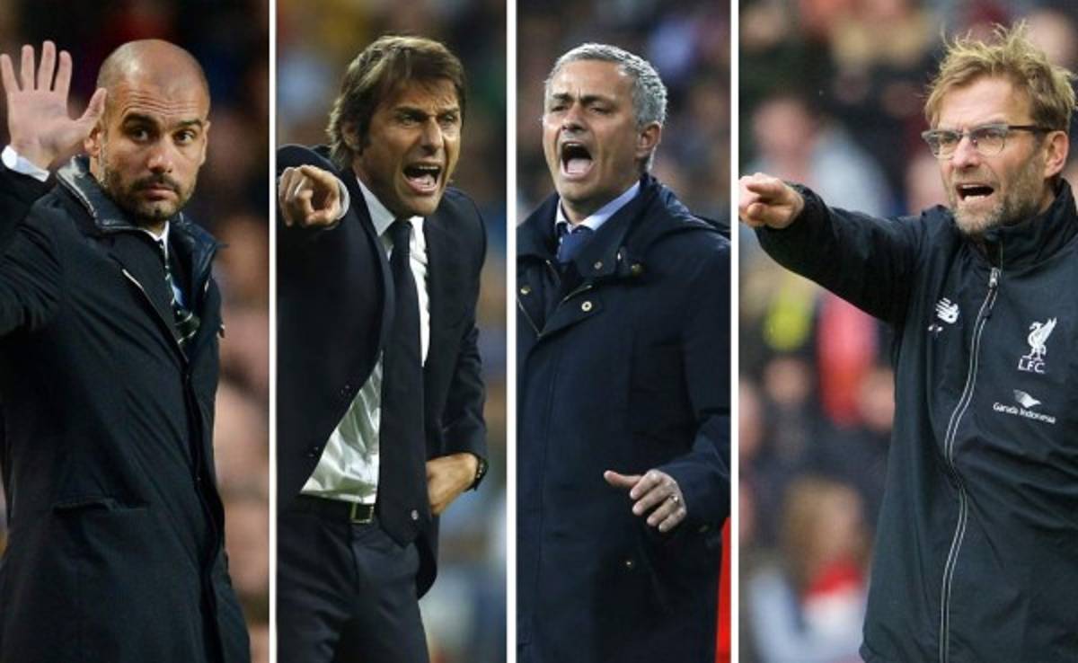 Guardiola, Conte, Mourinho y Klopp: La Premier, liga de los técnicos estrella