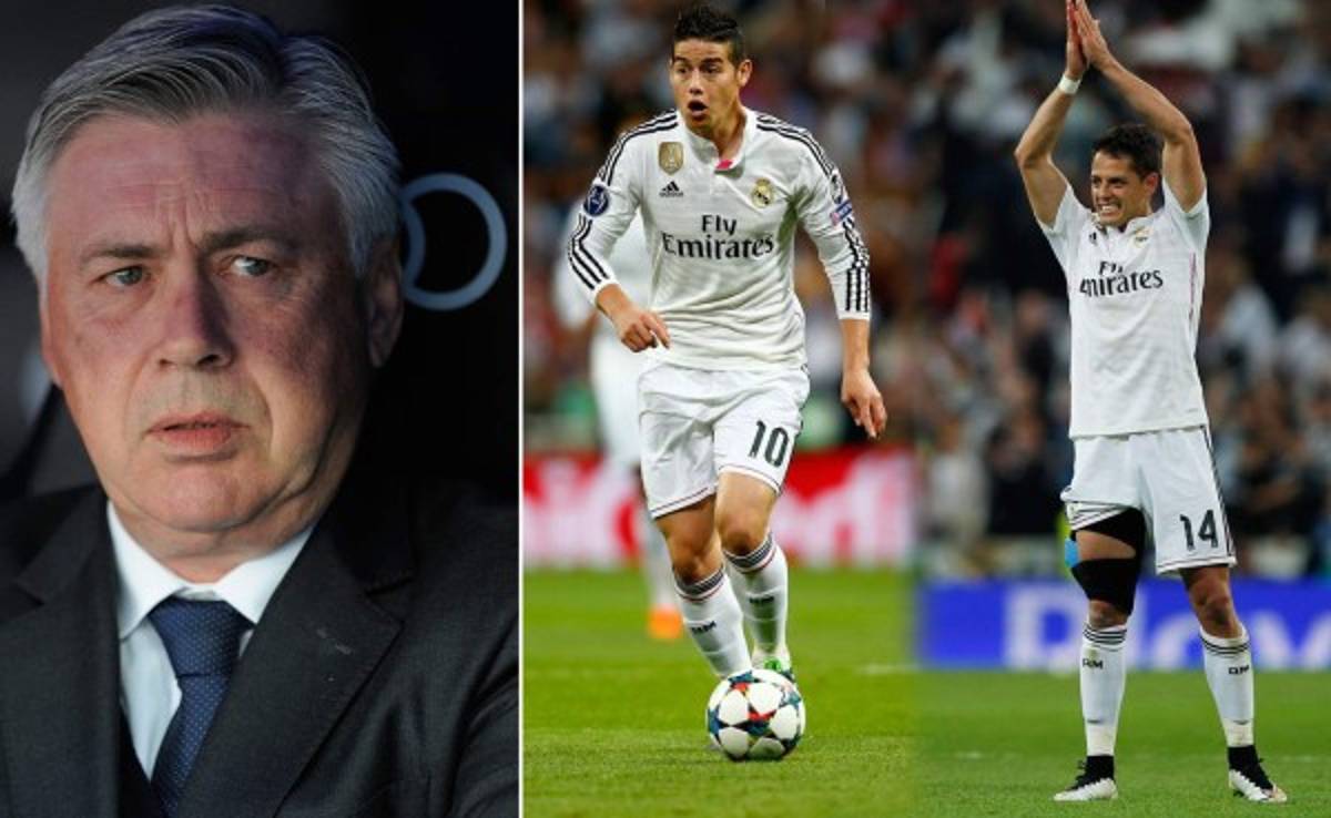 Carlo Ancelotti elogia al Chicharito y a James Rodríguez