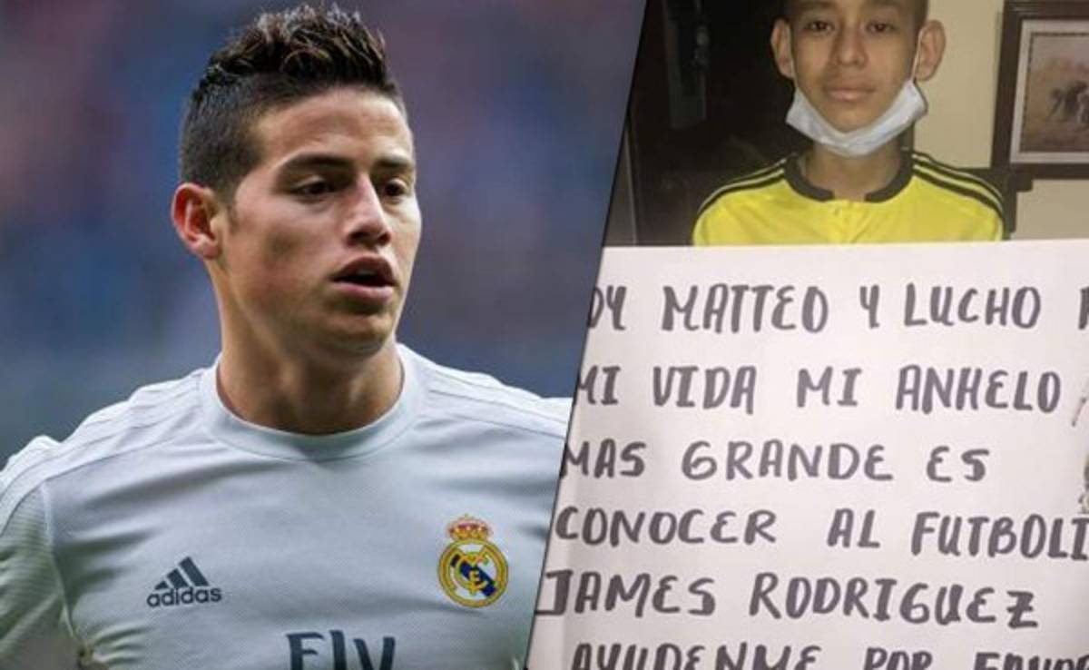 James Rodríguez le respondió a un niño colombiano que lucha contra el cáncer
