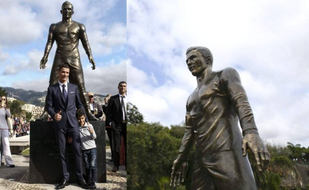 Cristiano Ronaldo inaugura su estatua en Portugal