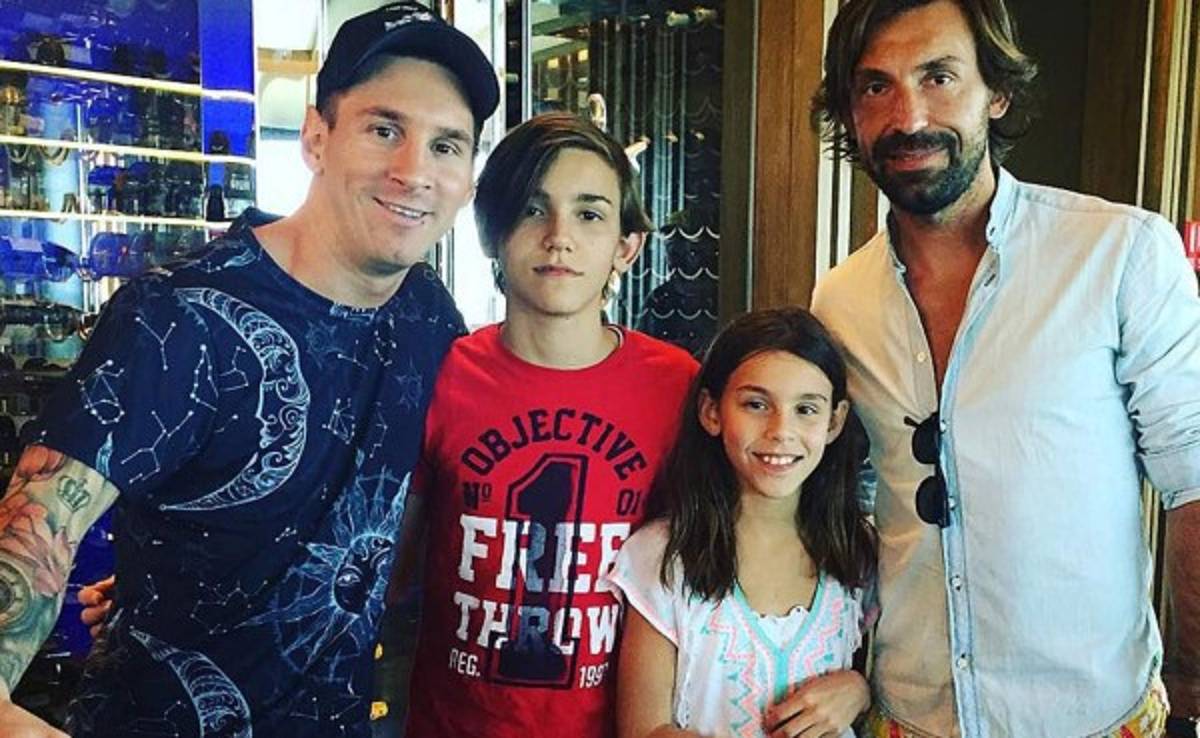 La foto de Pirlo con Messi en Dubai que rompe las redes sociales