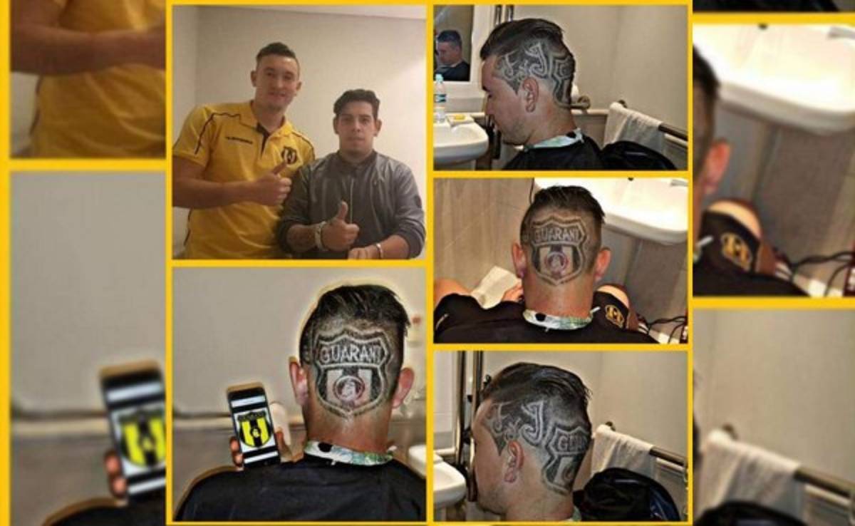 El loco peinado de Fernando Fernández, jugador del Guaraní