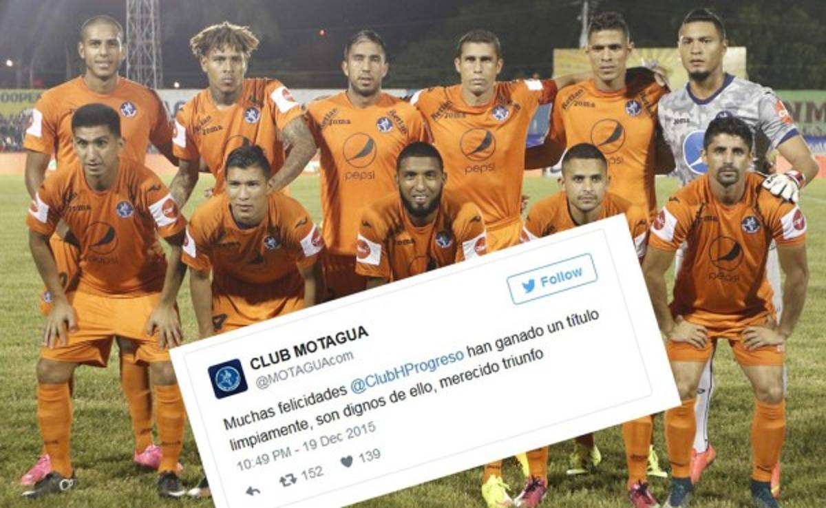 El mensaje de felicitaciones de Motagua al Honduras Progreso en las redes sociales