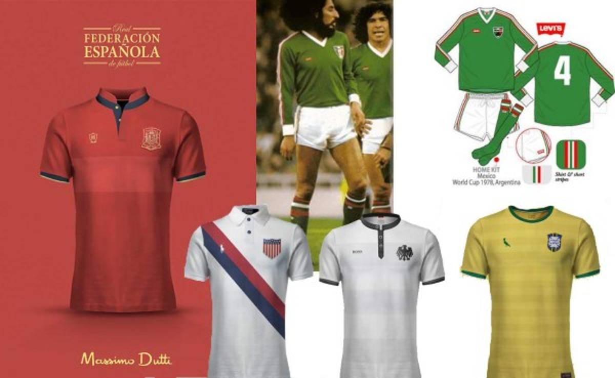 FOTOS: Así serían las camisas de las grandes selecciones hechas por grandes diseñadores