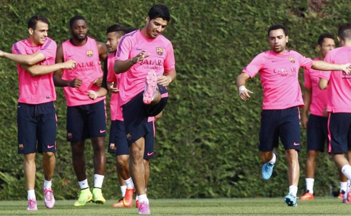 Luis Suárez se entrena por primera vez con el Barcelona