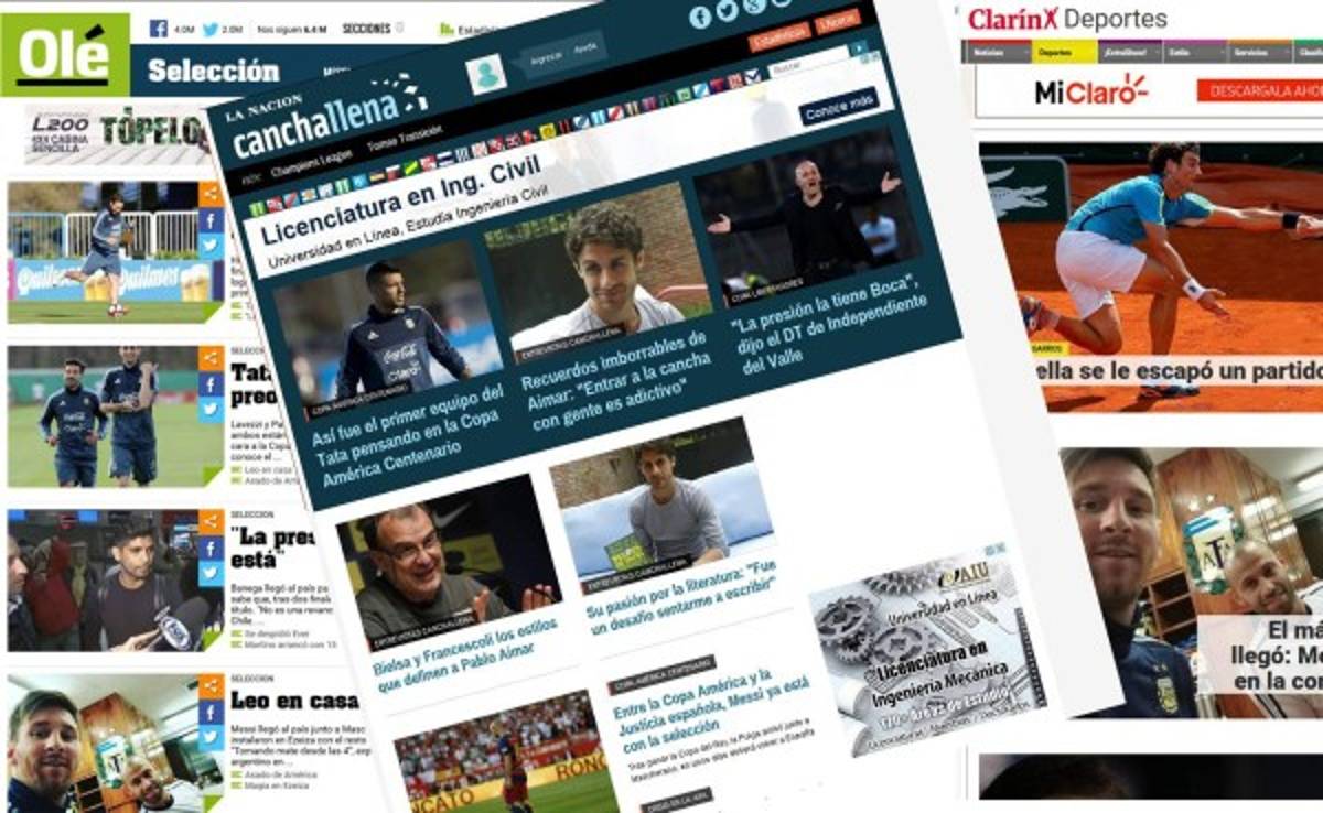 Medios argentinos hablan más de Copa América que del amistoso con Honduras