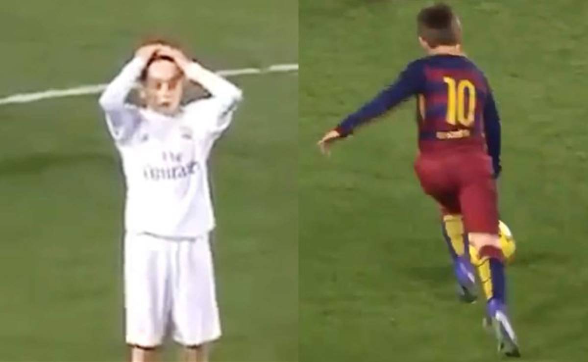 El increíble golazo de un niño del Barcelona al Real Madrid