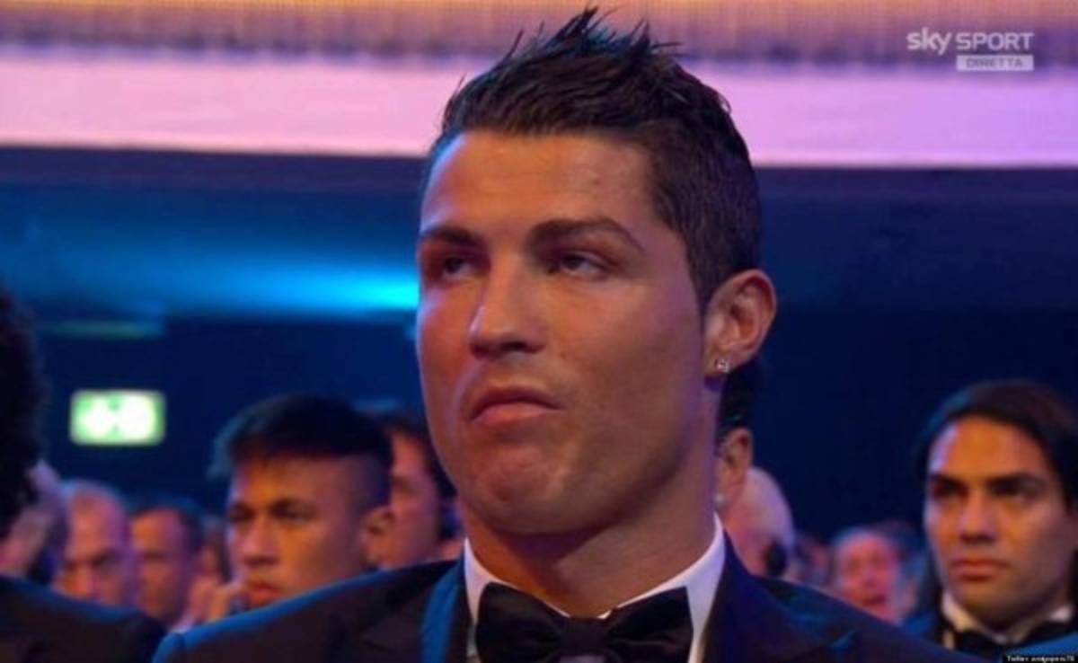 Los rostros de Cristiano Ronaldo en Balones de Oro frente a Lionel Messi