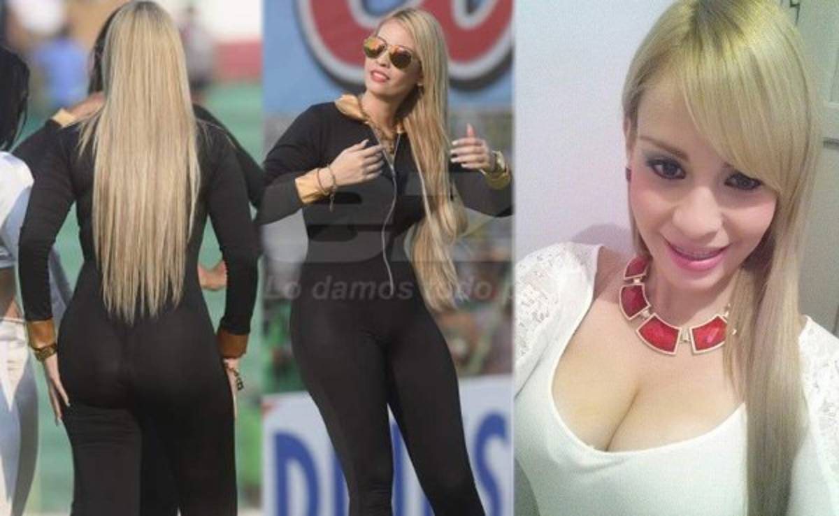 Karencita, la sensual rubia que vuelve locos a los hondureños en los estadios