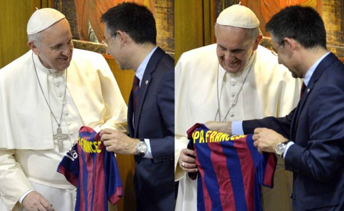 El Papa Francisco ya tiene su camiseta del Barcelona