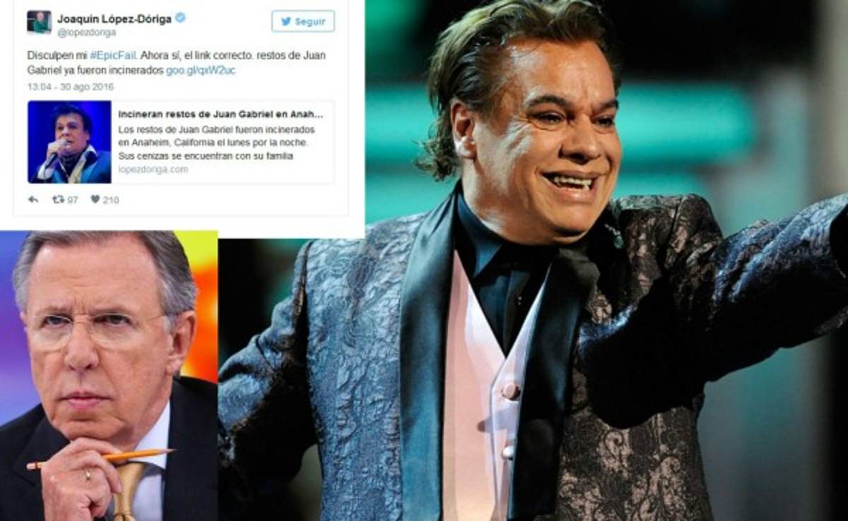 El terrible error del periodista López Dóriga sobre la incineración de los restos de Juan Gabriel