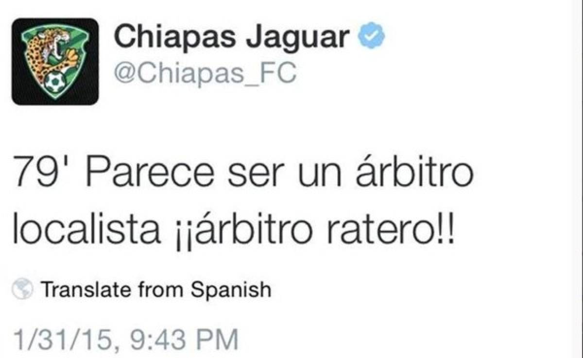 Multan a club mexicano por llamar 'ratero' a árbitro a través de Twitter