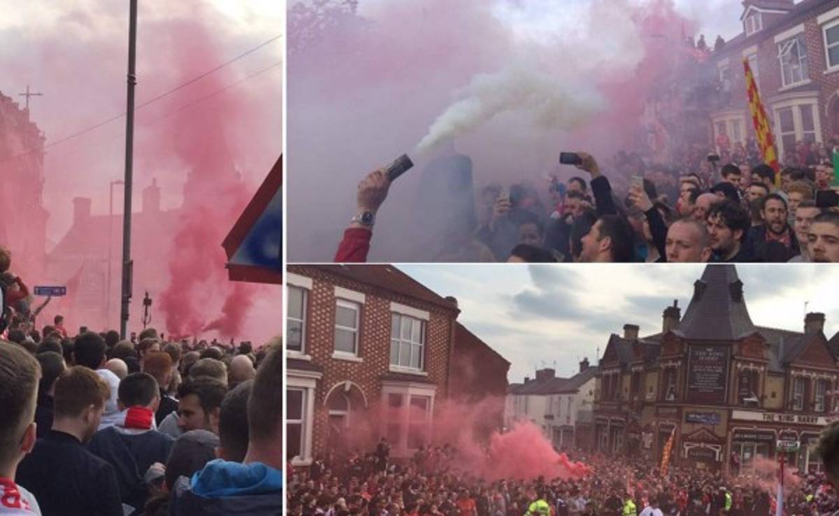 VIDEO: Espectacular ambiente en Anfield Road para semifinales de Europa League