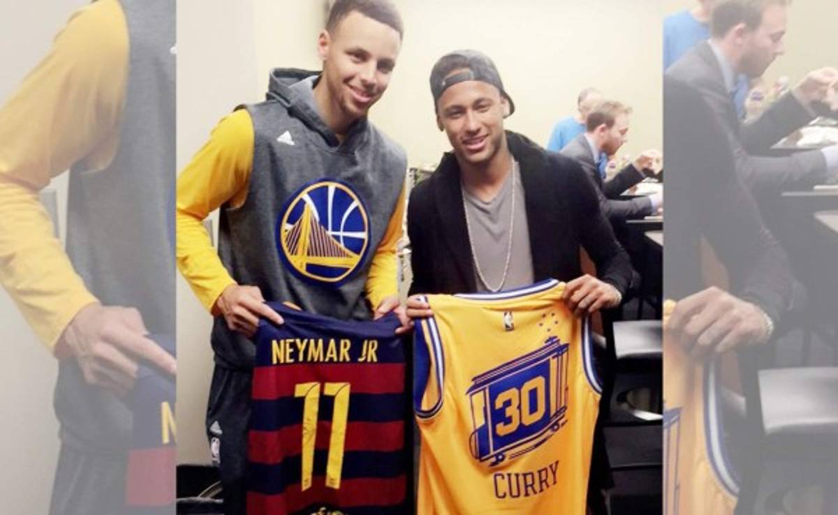 Neymar y la enorme sorpresa que le dio a Stephen Curry, estrella de la NBA