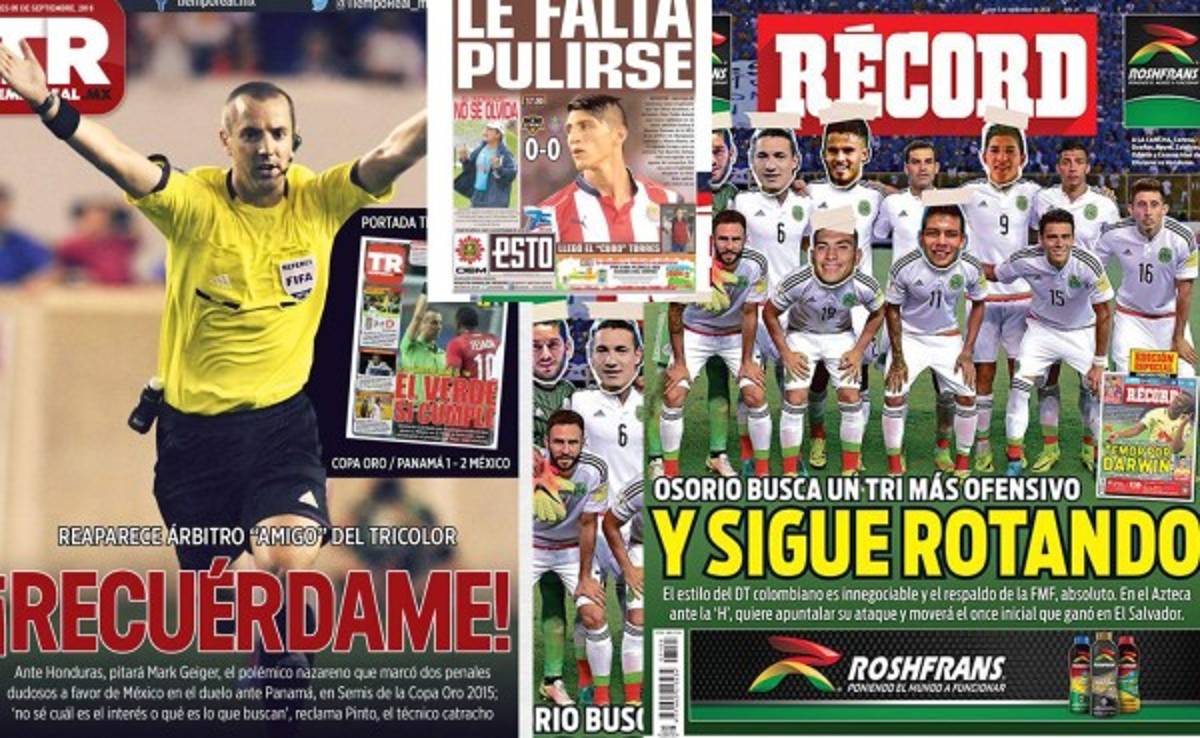 Portadas: Así informa la prensa azteca previo al México-Honduras