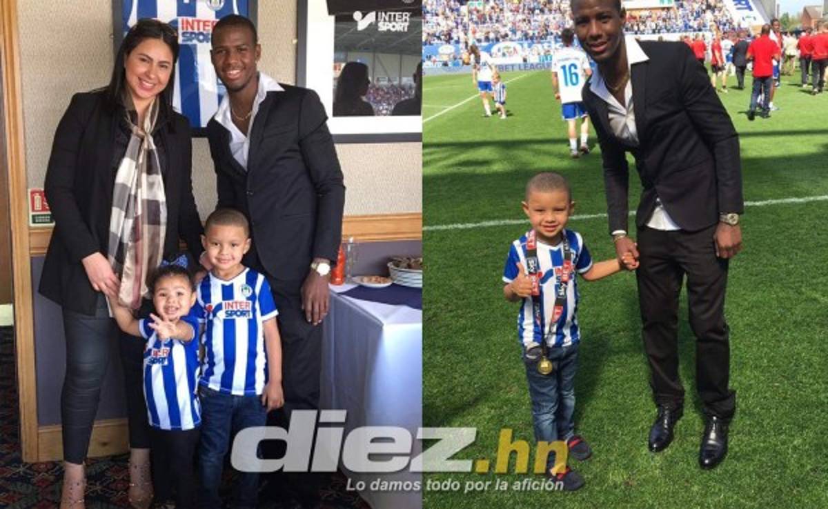 La celebración del Ascenso del hondureño Juan Carlos García con el Wigan