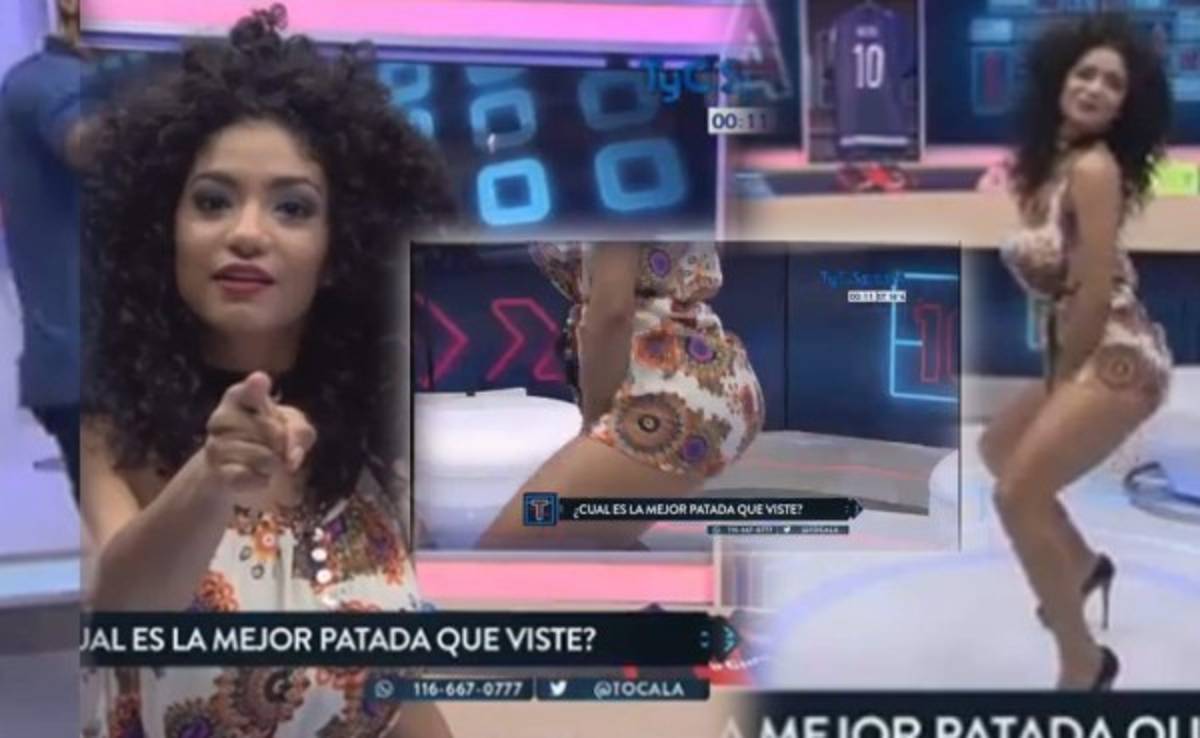 VIDEO: Conductora panameña y su baile hot en programa deportivo argentino