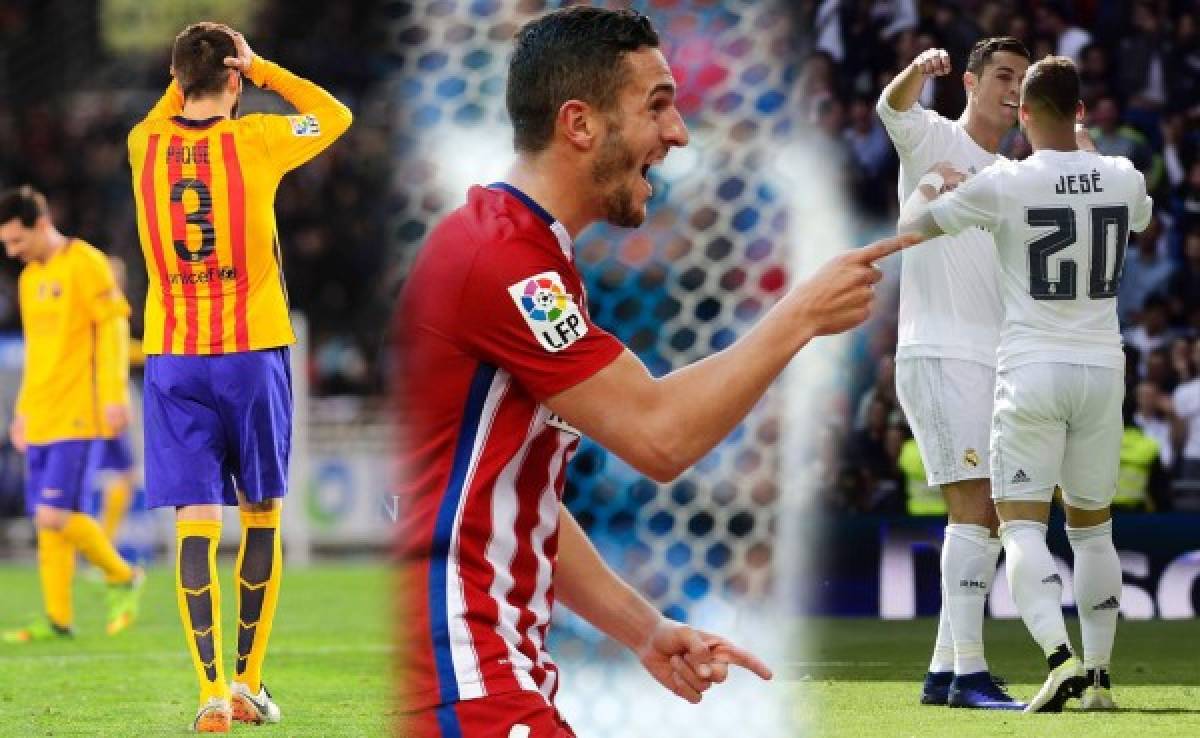 Los partidos que tienen por jugar Barcelona, Atlético de Madrid y Real Madrid por la Liga