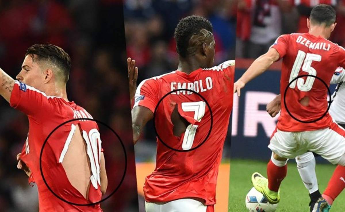 ¡Increíble! Cuatro jugadores terminaron con la camiseta rota en el Suiza-Francia