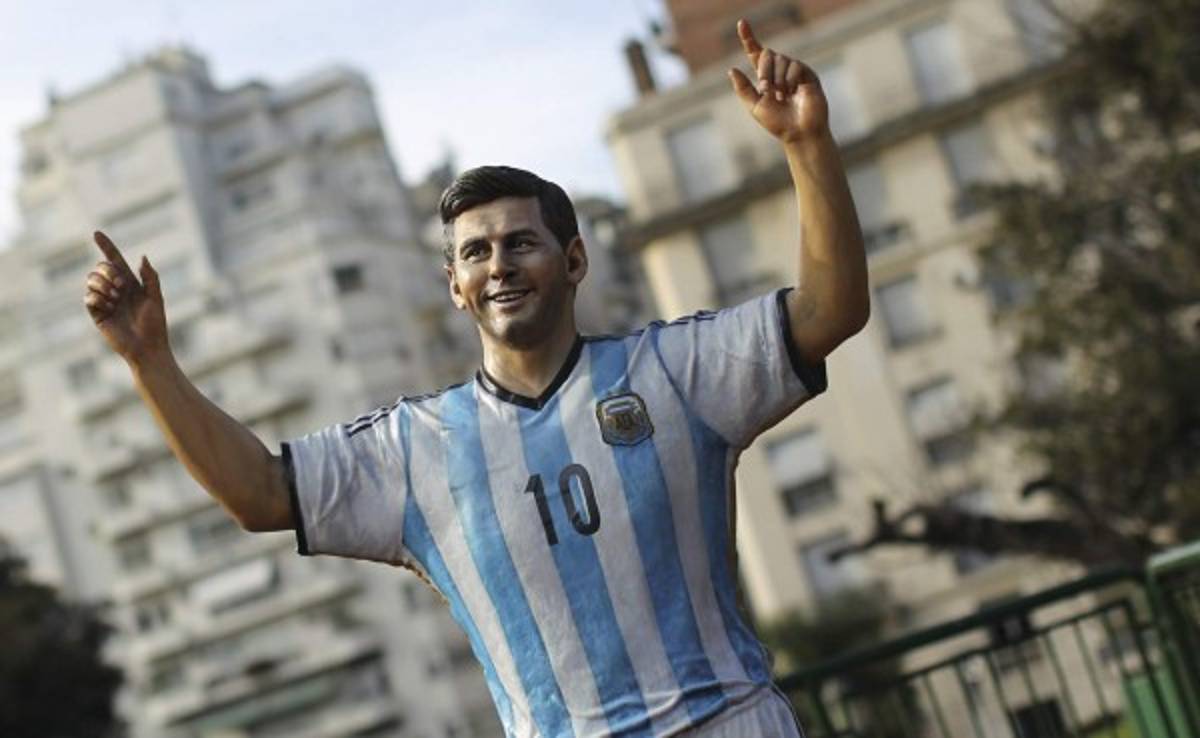 La estatua que le hicieron a Lionel Messi en Argentina