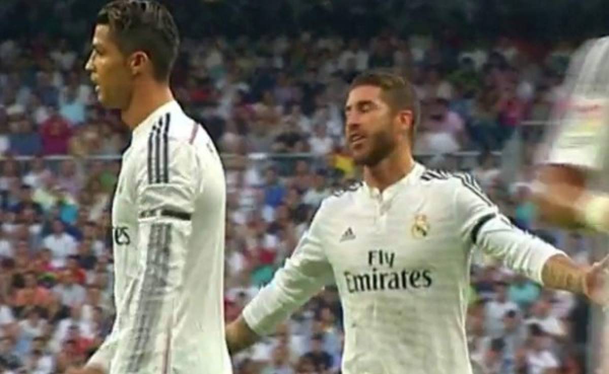 VIDEO: Sergio Ramos se enfada con Cristiano en gol del Atlético