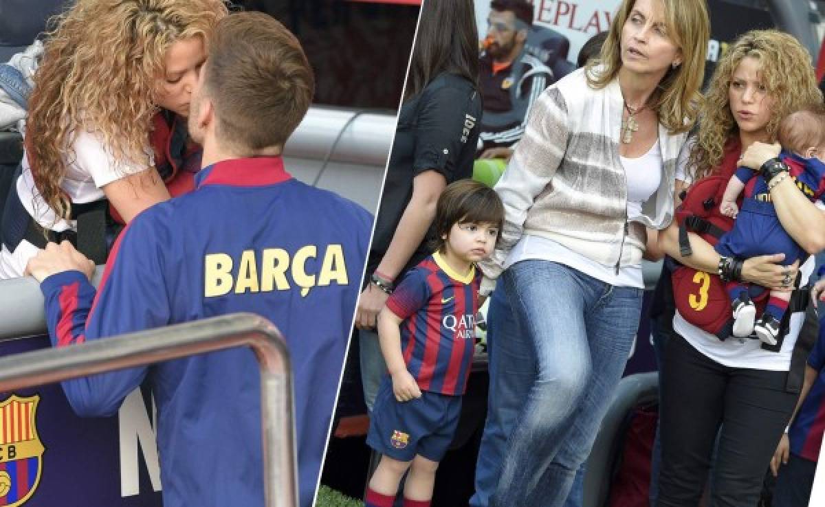 VIDEO: Shakira acudió al Camp Nou con Milan y Sasha para alentar a Piqué