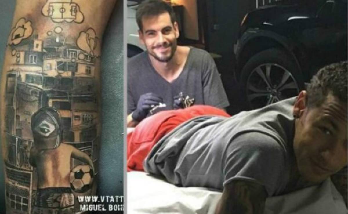 El llamativo tatuaje que se hizo Neymar en su pantorrilla izquierda