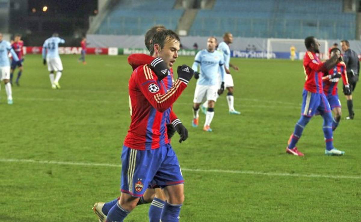 CSKA Moscú salva el honor en casa y le empata al Manchester City