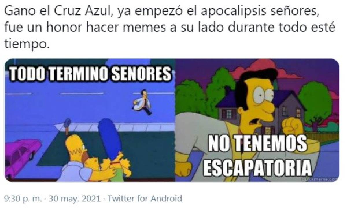 ¿El fin del mundo? Las redes estallan con crueles memes luego del título de Cruz Azul en la Liga MX