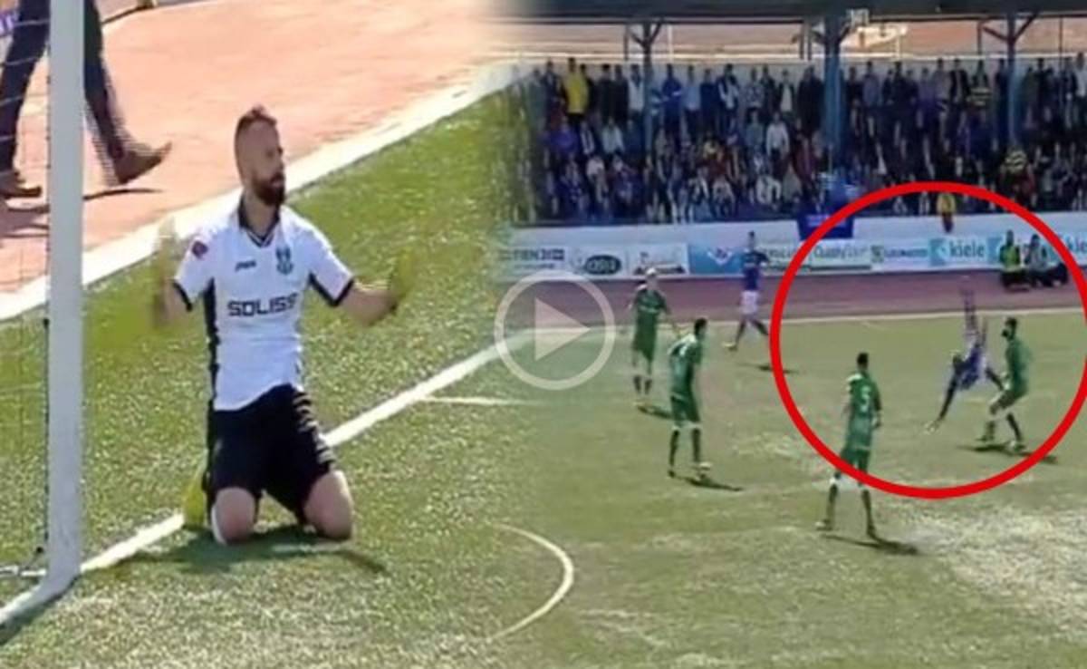 Espectacular golazo de chilena desde unos 35 metros en España