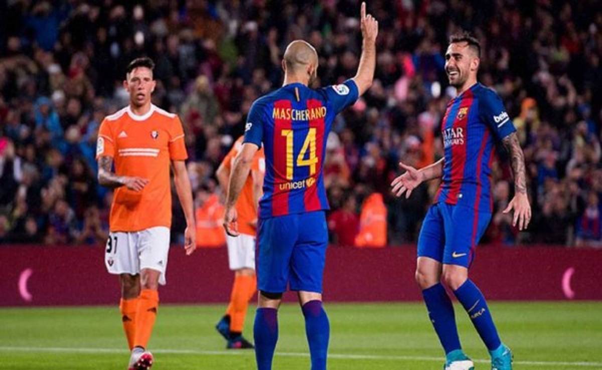 Mascherano convierte su primer gol tras 7 años en el Barcelona