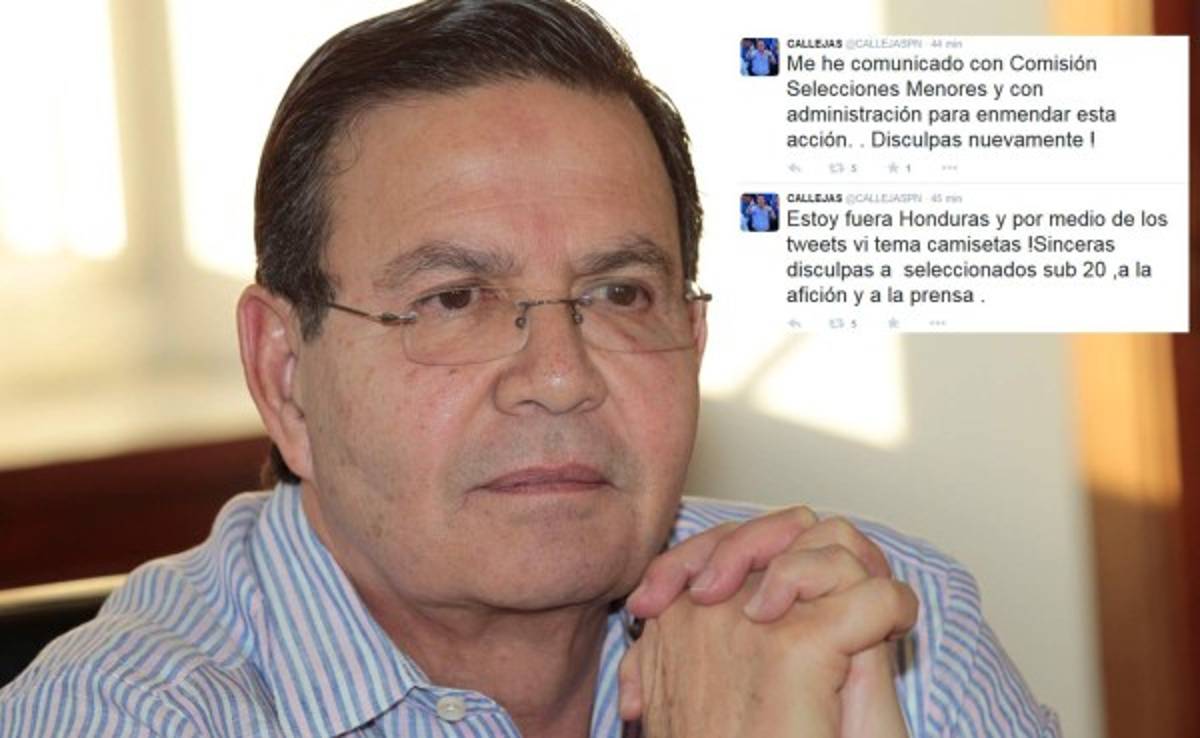 Callejas se disculpa con Sub-20 de Honduras por despojo de uniformes en aeropuerto