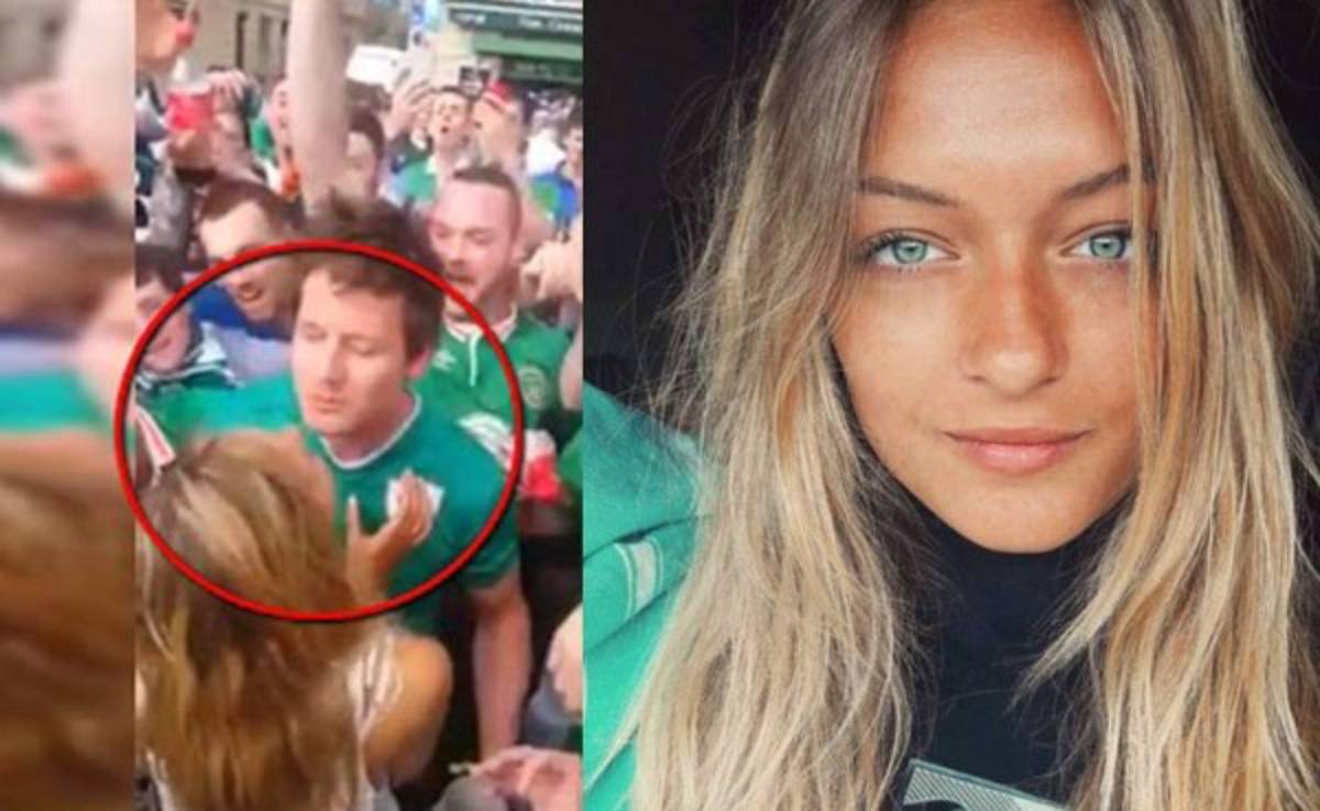 VIDEO: Lo que le hicieron aficionados de Irlanda a una modelo francésa