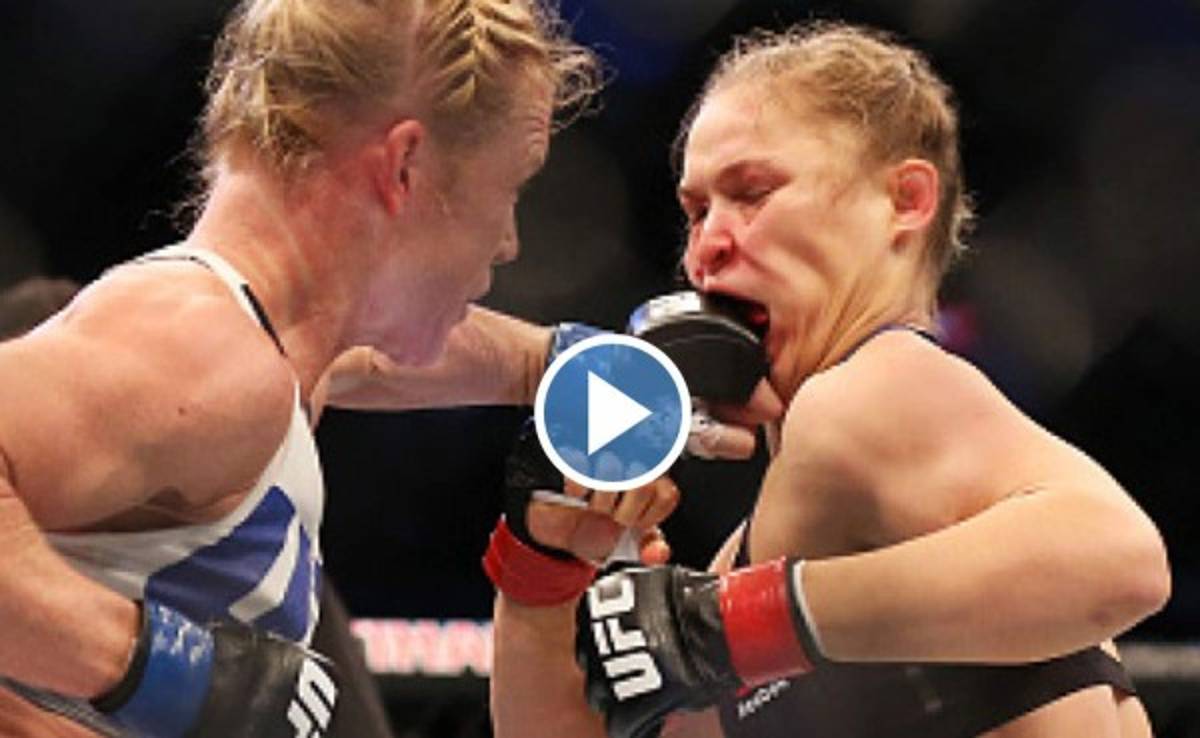 VIDEO: Espectaculares y brutales golpes de Holly Holm a Ronda Rousey en slow motion