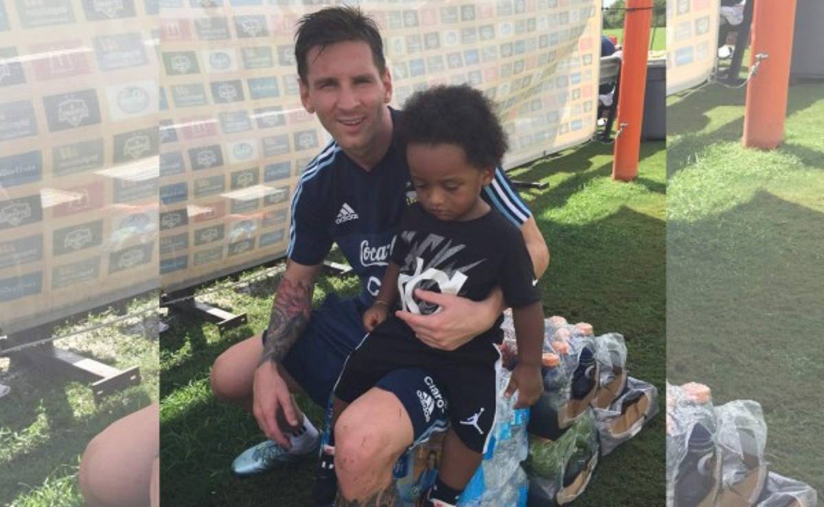 Hijos de Boniek García fueron la sensación en entrenamiento de Argentina