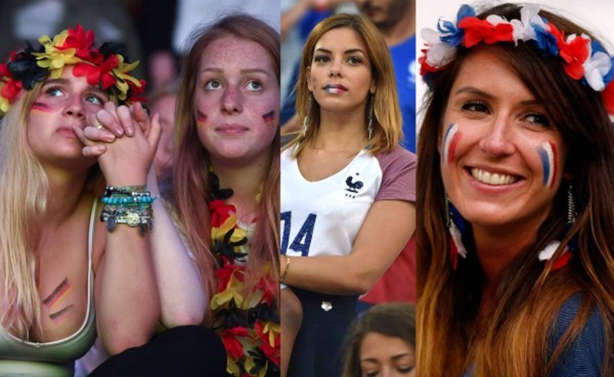 El toque femenino: Las bellezas en el Francia-Alemania