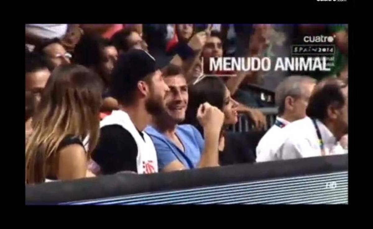 VIDEO: Sergio Ramos se encaró con basquetbolista francés desde la grada