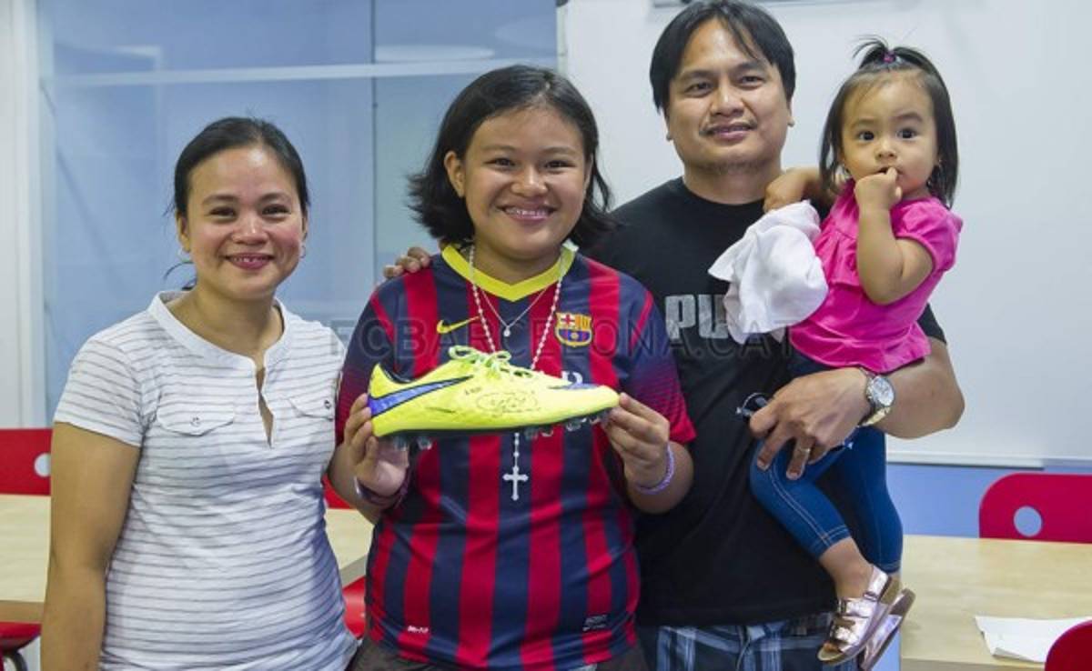 Neymar hace realidad el sueño de una niña filipina